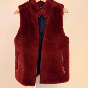 J. Crew Red Fleece Vest